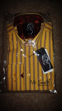 Mr. Smith Yellow Striped Full sleeved Shirt